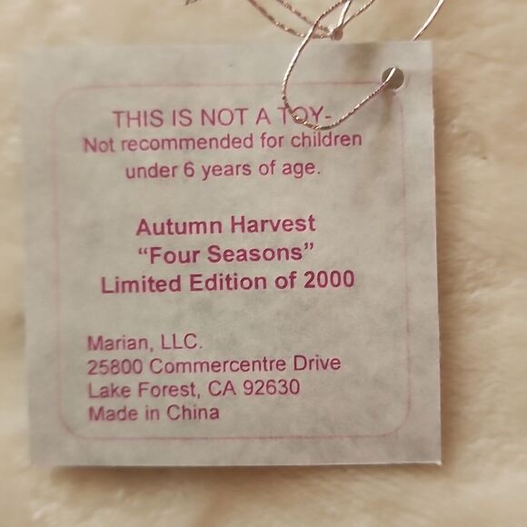 Marie Osmonds Autumn Harvest Limited Edition Porcelean Doll New In Box - Picture 11 of 13